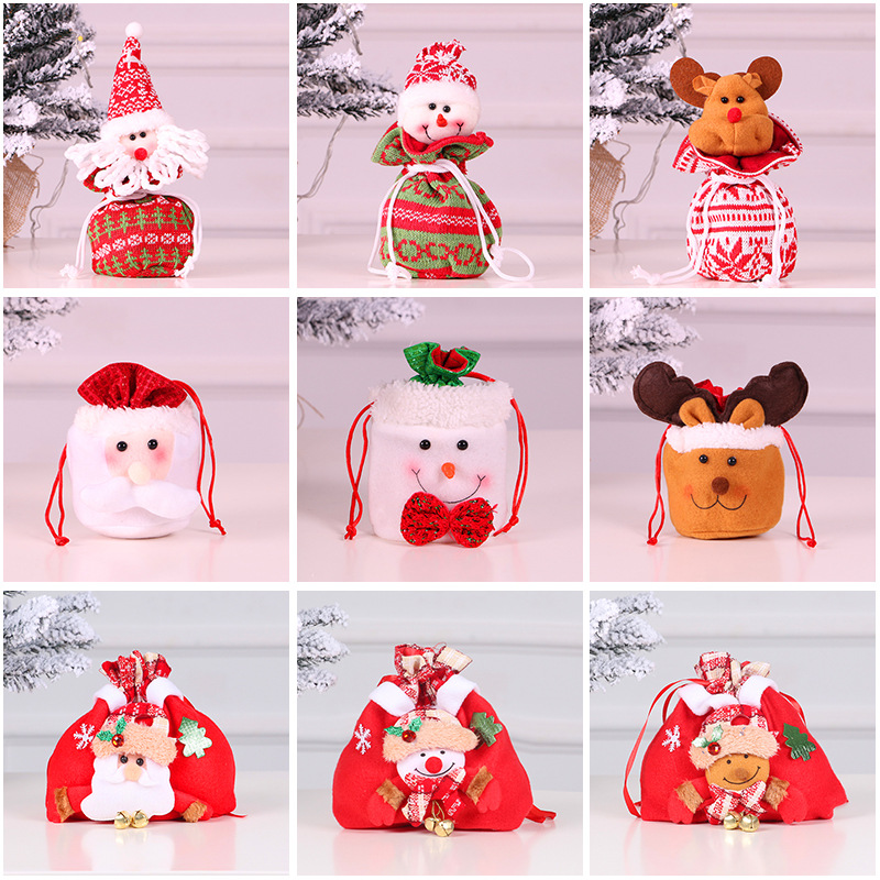 Christmas decoration items Safe Night apple bag Packaging bag creative snowman apple bag Christmas apple gift bag