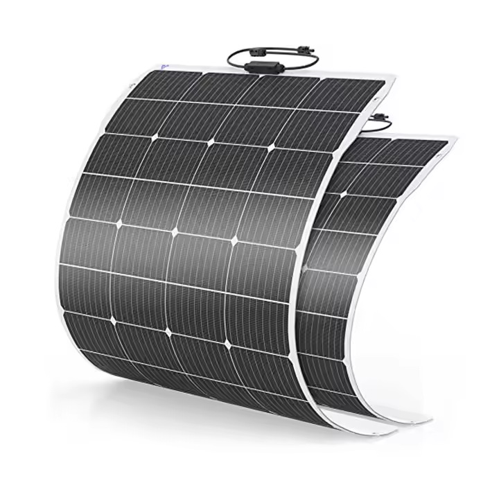 ETFE 单晶半柔性太阳能电池板100w 阳台房车船用太阳能光伏充电器