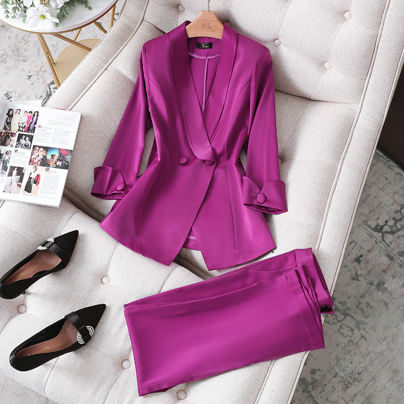 Purple suit jacket female 2021 spring ne...