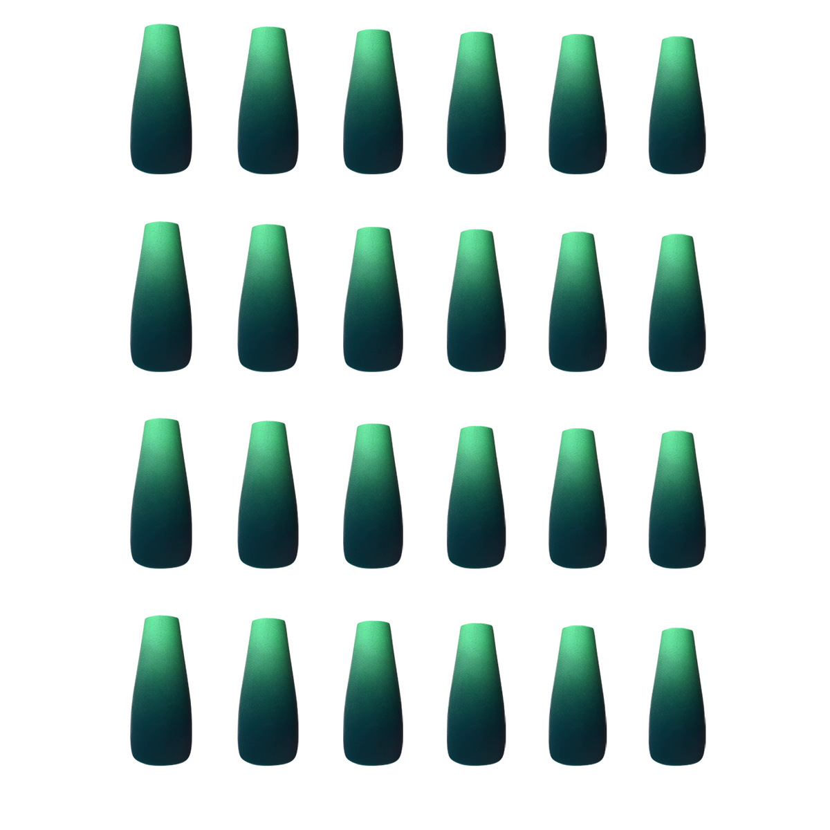 Uña de vestir de alta calidad otoño esmerilado verde oliva gradiente largo Uña de vestir de alta calidad Uña falsa