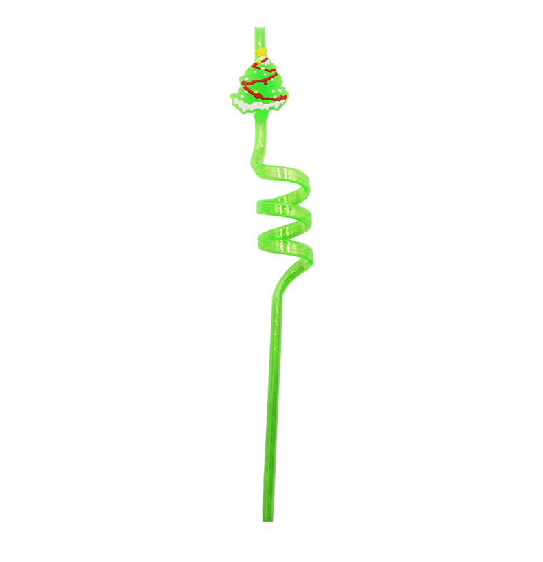 10g Weight Drinking Straw Kitchen and drinking utensils Tableware Event & Party Supplies Resin Material Christmas Festival Christmas Hat, Santa Claus Pattern Cute Style Christmas Cute Christmas Hat Santa Claus Resin Tableware 7