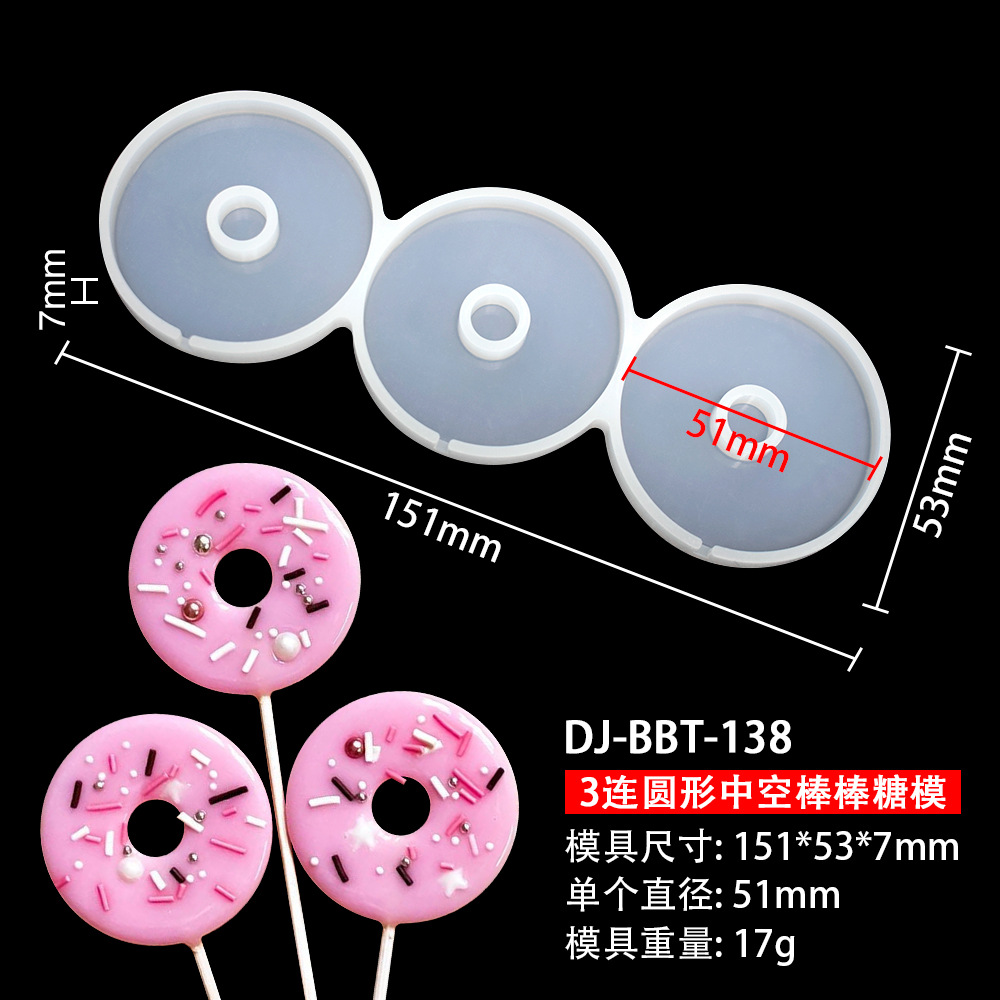 Epoxy molde día de san valentín anillo de diamantes amor tridimensional rose garland lollipop queso palo molde chocolate molde de silicona