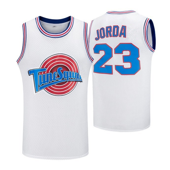 复古太空空中大灌篮电影版23号1号10号!号白色黑色刺绣球衣篮球服|ms