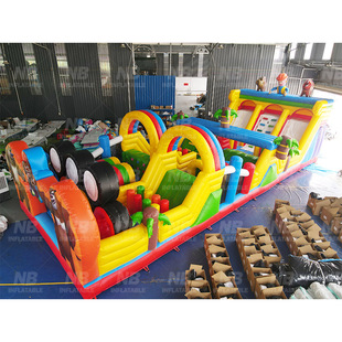 Outdoor Children's Playground Inflatable Castle Land Breakthrough Inflatable Trampoline Slide Large Naughty Castle Playground