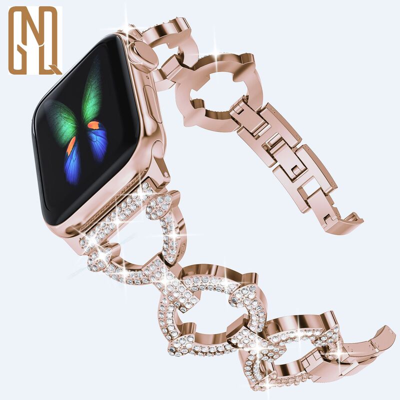 Cross-Border Direct Supply Suitable for Apple iWatch 1-9 Generation List Straps Xiaoxiangfeng O-Shaped Men's and Women's New Watch Straps