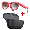 Red glasses, black lens charging