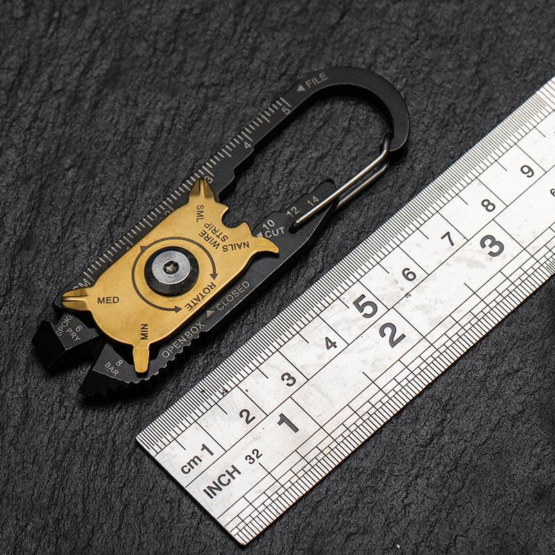 아마존 재고 야외 조합 기능 EDC 도구 카드 등산 휴대용 홈 비상 키 체인 드라이버