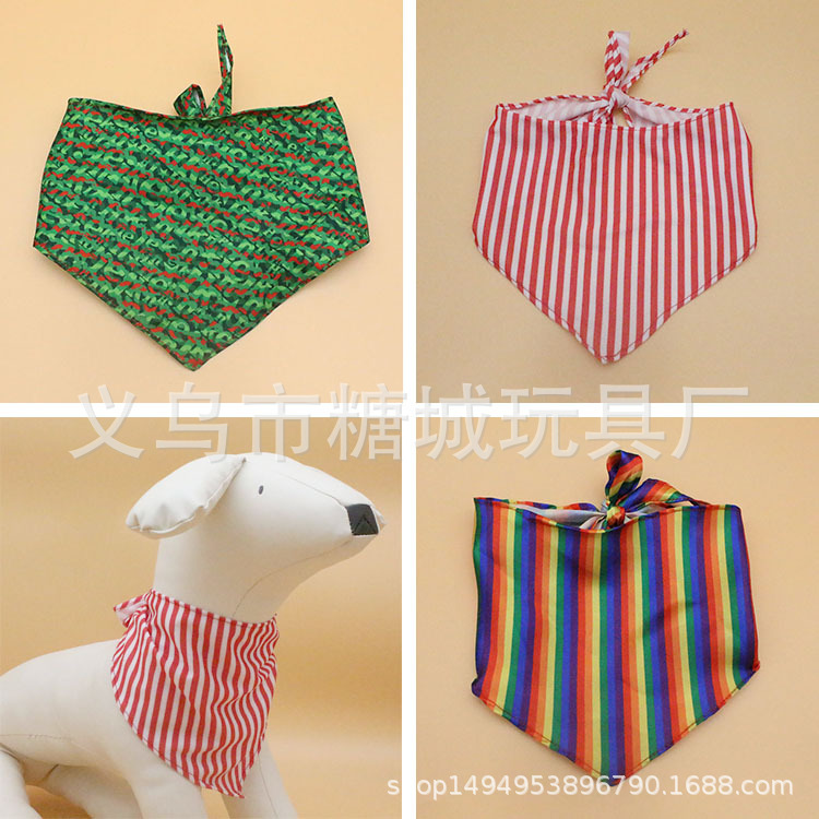 Transfronterizo Amazon 2024 nuevo toallas de saliva para mascotas toallas de triángulo para perros bufandas para gatos bufandas impresas bordadas