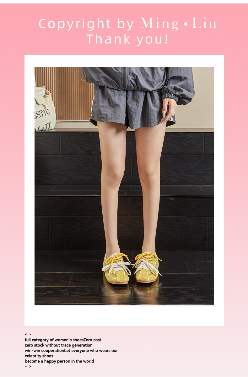 Women's Retro German Training Shoes Grass Pigskin Insoles Summer Casual Versatile Genuine Leather_vogvips.com