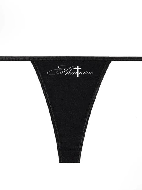 Amazon nueva impresión de letras americanas de estilo europeo y americano sexy bikini de mujer thongs cintura baja al por mayor