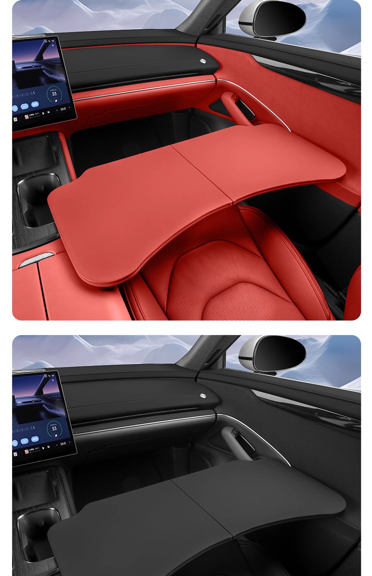 Suitable for Xiaomi Su7 Small Table Board Car Foldableing Dining Table Car Laptop Desk Board Interior Supplies