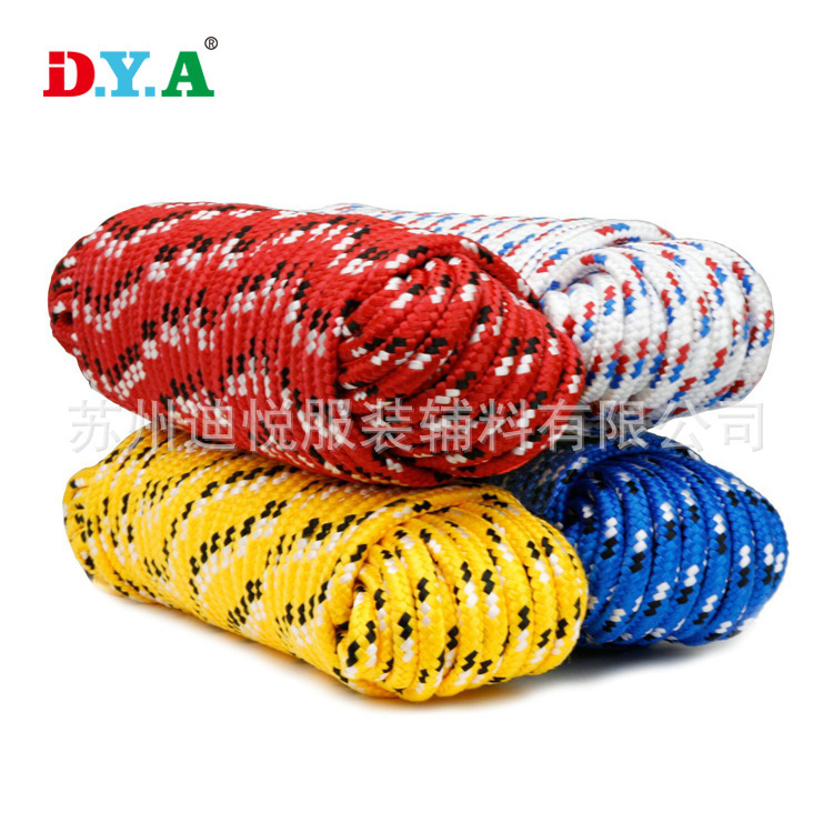 源头工厂涤纶安全绳涤纶彩色提花绳户外登山绳攀岩救生绳保险绳
