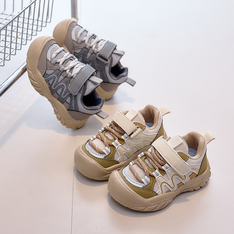 2025 otoño mesh transpirable niños zapatos deportivos al aire libre para bebés varones con suela suave antipatada zapatos casuales para niños pequeños zapatos de correr cómodos