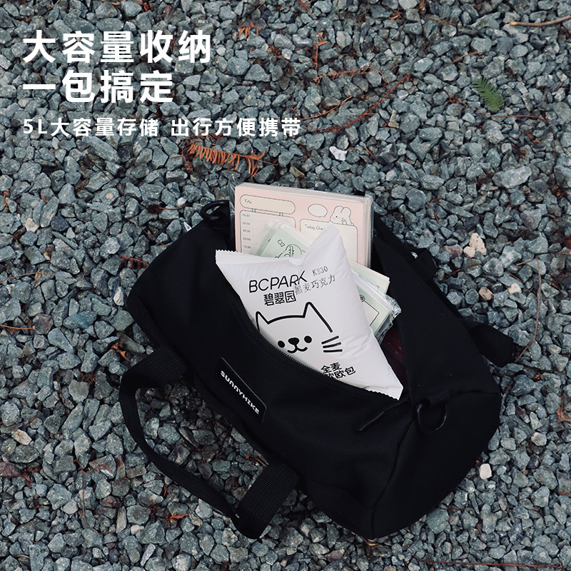 야외 스포츠 실린더 사첼 올 매치 캐주얼 방수 어깨 가방 남녀 패션 크로스 바디 백 피트니스 작은 가방