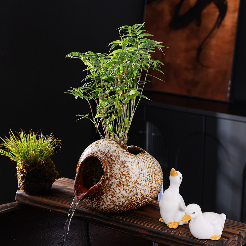 Creative Tank Setup Package, Circulating Water Ecological Tank, Ceramic Pot, Garden Decoration, Oxygenation Filter, Crafts Creative Tank Setup Package, Circulating Water Ecological Tank, Ceramic Pot, Garden Decoration, Oxygenation Filter, Crafts