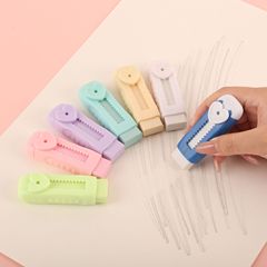 新しい小学生の試験痕跡なし、無毒修正消しゴム、マカロンカラー、かわいいプッシュプル消しゴム卸売