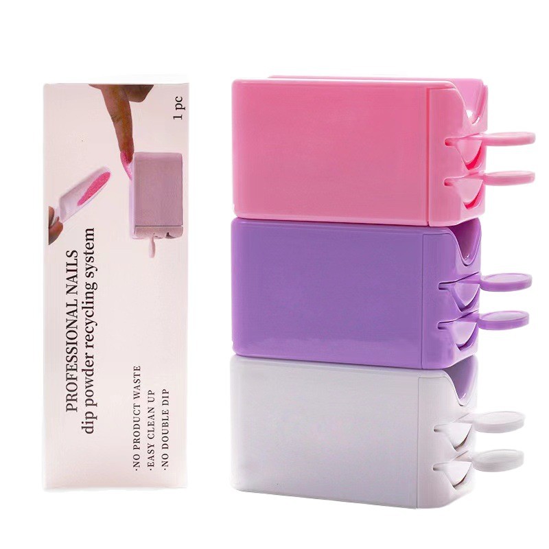 Caja de reciclaje de polvo de uñas lentejuelas de polvo suelto micro diamante lana trituración caja de recolección de almacenamiento de polvo de diamante con caja de embudo