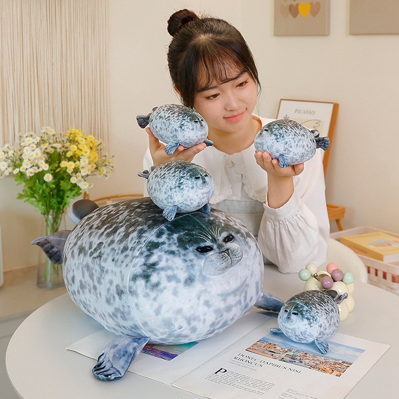 漫画シミュレーションアザラシぬいぐるみ海洋館アザラシライオン人形家庭枕子供ぬいぐるみ|undefined