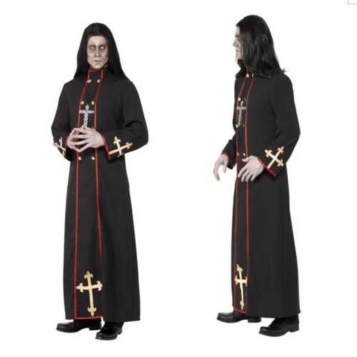Cross-border Christmas men's priest robe Roman wizard robe men's long robe carnival party costume Halloween costume 