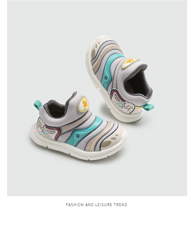 Scarpe da ginnastica Caterpillar antiscivolo e traspiranti da bambino di marca Little Yellow Duck, leggere per ragazze, primavera e autunno_voghion.com