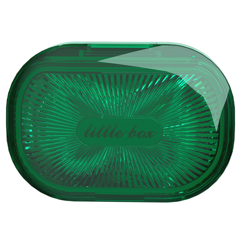 Caja de tirantes portátil de viaje pequeña joyería hisopo de algodón caja de almacenamiento de plástico sellado transparente a prueba de polvo caja de tirantes al por mayor