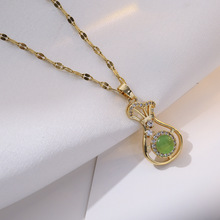 项链女网红新款潮风福袋气质锁骨链福袋锆石设计感小众项饰品批发