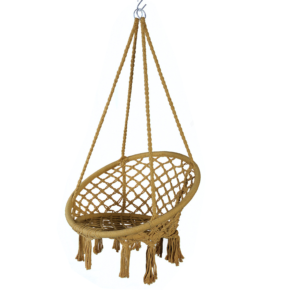 Sanjia-cuna oscilante para patio tejida a mano, silla tipo cesta colgante para interiores, hamaca para acampar al aire libre de estilo europeo, venta al por mayor