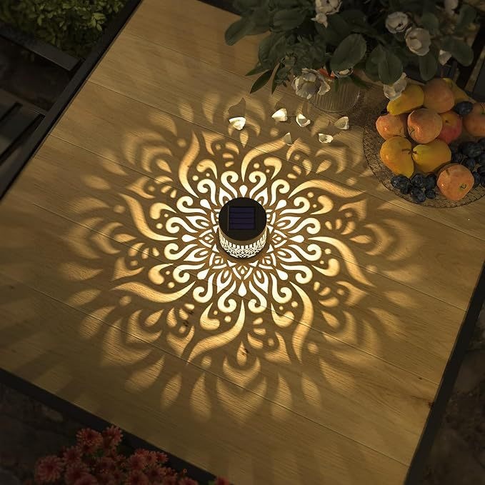 lámpara de pared solar al aire libre a prueba de agua condensador mandala patrón de inducción lámpara de jardín villa lámpara de pared de hierro forjado lámpara