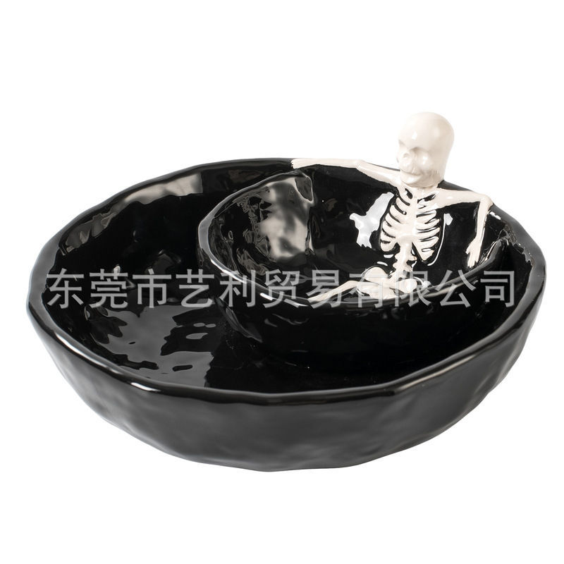 American-style cross-border Halloween skull-shaped snack bowl, breakfast bowl, multi-purpose for home use American-style cross-border Halloween skull-shaped snack bowl, breakfast bowl, multi-purpose for home use