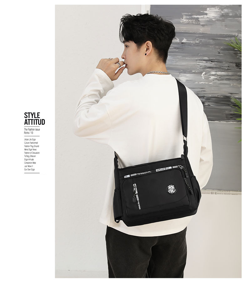 Wholesale of Korean men's simple and large-capacity briefcases, casual and versatile single-shoulder bags, travel and business crossbody men's bags undefined