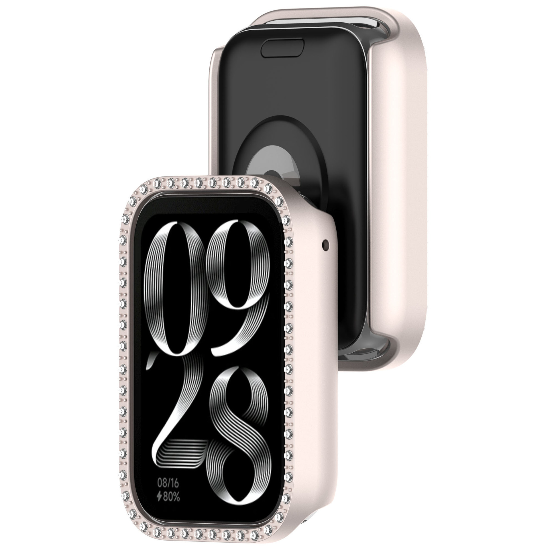 Suitable for Xiaomi Band 10 protective case xiao Mi 8/9 Watch 8/9 Pro protective case PC single diamond skeleton watch undefined