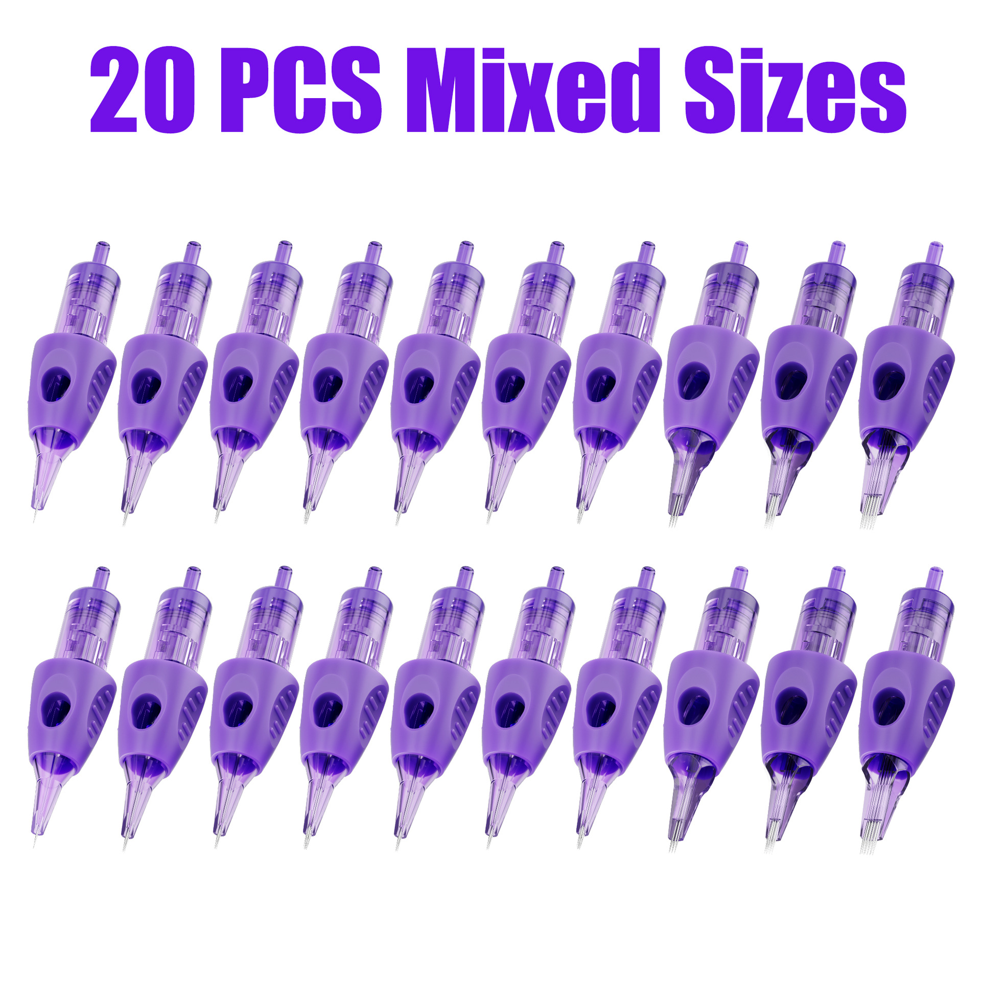 Tuffking Purple Packaging Needle Cross - Border tattoo Needle tatuaje desechable aguja integrada, Corte de alambre, niebla, equipo de tatuaje