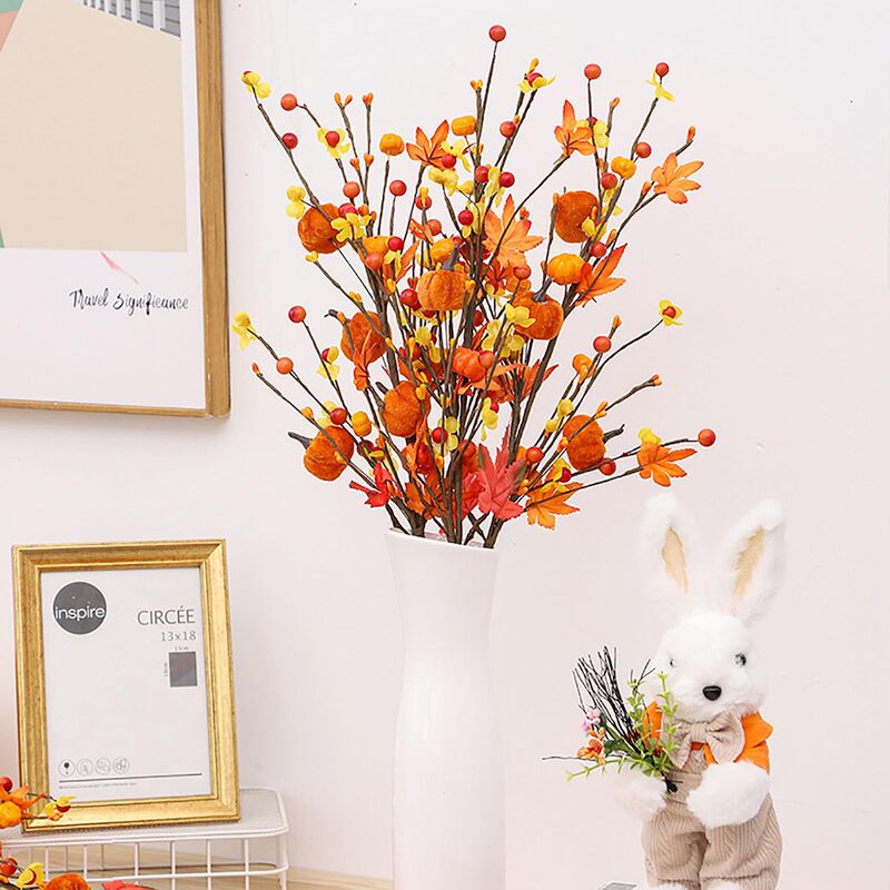 In-Stock Hot-Selling Autumn Cross-Border Artificial Pumpkin Branches Thanksgiving Decoration Harvest Festival Maple Leaf Orange Holiday Pumpkin In-Stock Hot-Selling Autumn Cross-Border Artificial Pumpkin Branches Thanksgiving Decoration Harvest Festival Maple Leaf Orange Holiday Pumpkin