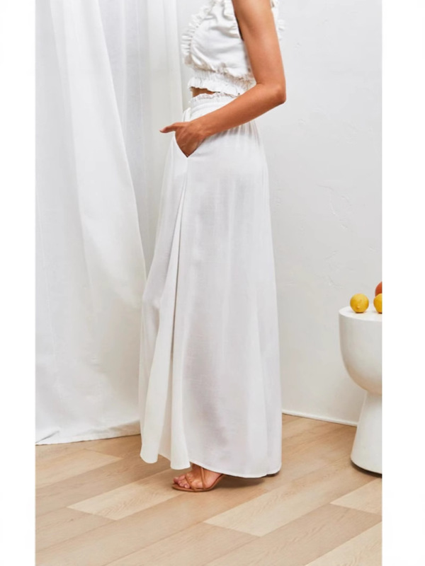 2025 ヨーロッパとアメリカの春夏 AliExpress Amazon カジュアルワイドレッグ人気のルーズカジュアルファッションパンツ女性用|undefined