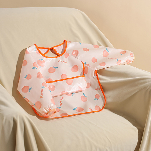 Autumn and winter baby eating smock, children's waterproof and anti-dirty apron, kindergarten complementary food sleeveless bib, baby wearing reverse clothing