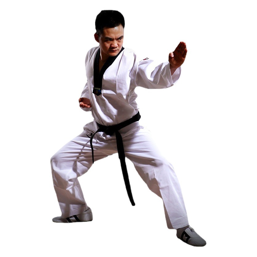 Traje de taekwondo de manga corta de verano transfronterizo Traje de entrenamiento de boxeo para adultos para niños Traje de artes marciales de Taekwondo Hall