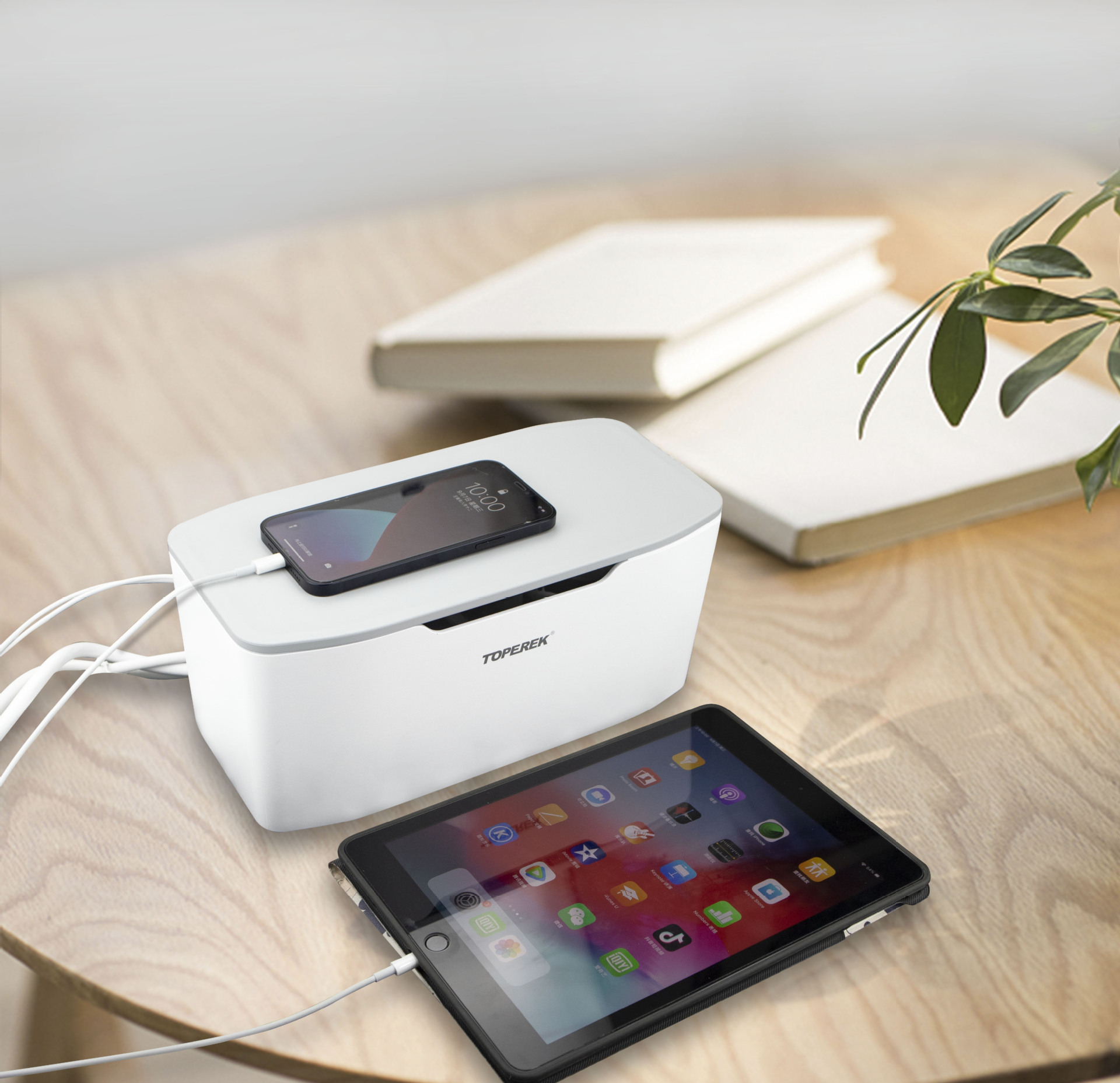 创意新款多功能大功率美规插座PD20W排插大号收纳盒桌面整理线盒