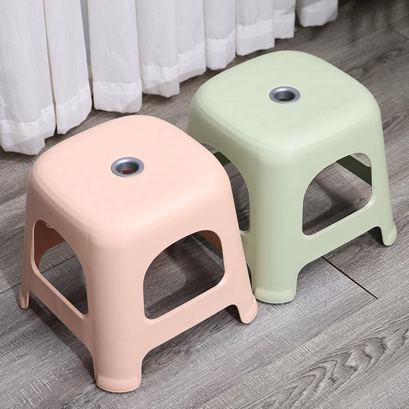 塑料小凳子家用加厚成人矮凳浴室洗澡防滑凳客厅茶几收纳凳换鞋凳