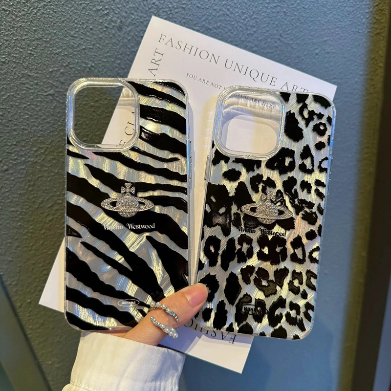 欧美冷淡风适用Samsung S25手机壳时尚豹纹三星A16立体星球羽纱壳