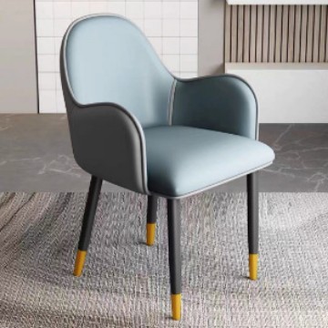 Silla de comedor nórdica de lujo ligero para el hogar silla de mesa de respaldo minimalista moderna para el hogar sala de estar silla de hotel de hierro forjado