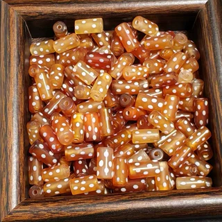 玛瑙天珠天然红满天星冰透古玩老型珠diy串珠配饰散珠13x7mm