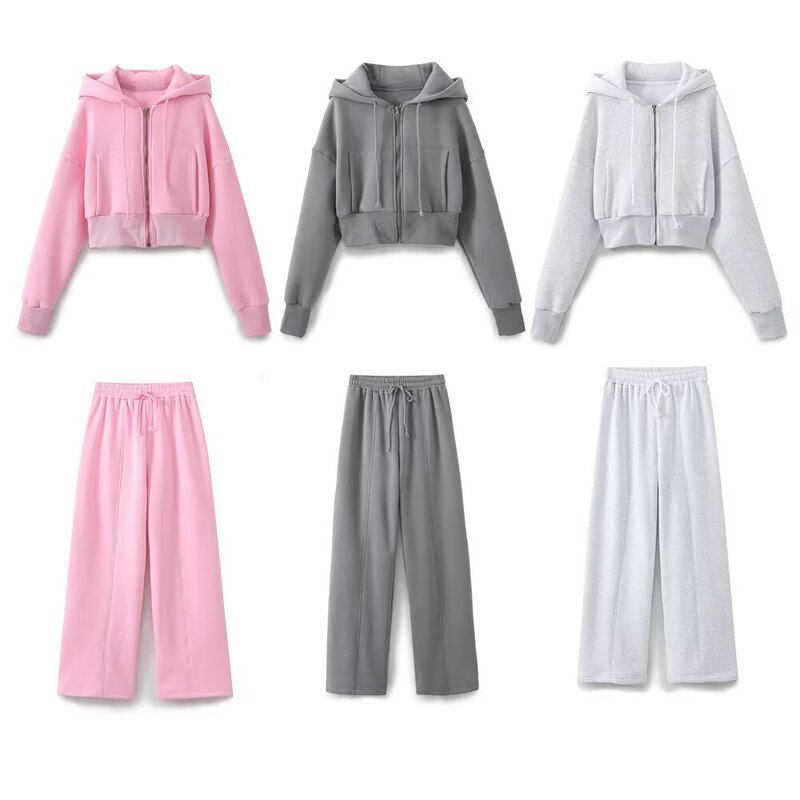 Taop&Za Women's Clothing 2026 Spring New Style European and American Style Casual Fashion Loose Velvet Jogging Pants 8417303 Taop&Za Women's Clothing 2026 Spring New Style European and American Style Casual Fashion Loose Velvet Jogging Pants 8417303