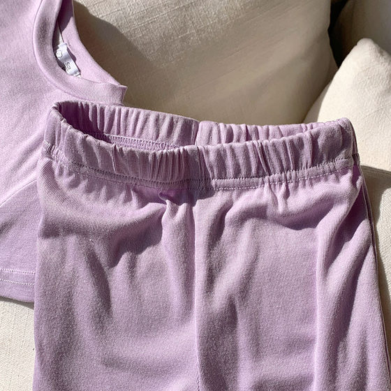 Girls' suit Short-sleeved Summer Western Style Drawstring Short-sleeved Horn Trousers 2025 Summer Children's Cross-border Children's Wear suit