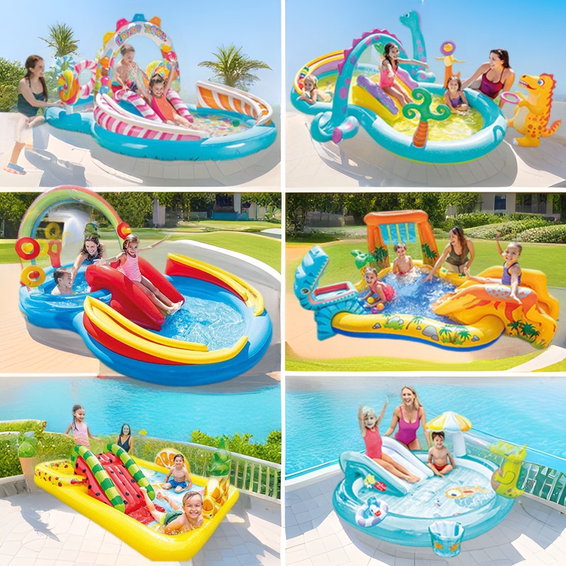Intex Inflatable Kidsren's Slide Fish Pond Outdoor Swimming Pool Slide Water Fountain Pvc Wholesale Dropshipping Intex Inflatable Kidsren's Slide Fish Pond Outdoor Swimming Pool Slide Water Fountain Pvc Wholesale Dropshipping