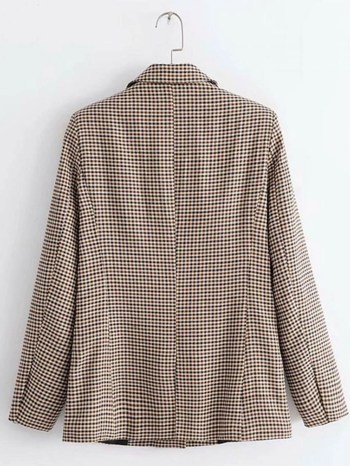 Женская клетчатая костюмная jacket для делового офиса, европейский и американский кроссбордный новый бизнес одежды, облегающий силуэт