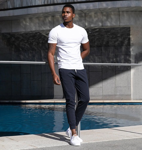 GYMKING men's fitness sports trousers high elastic running training pants sports casual pants fashionable elastic sports