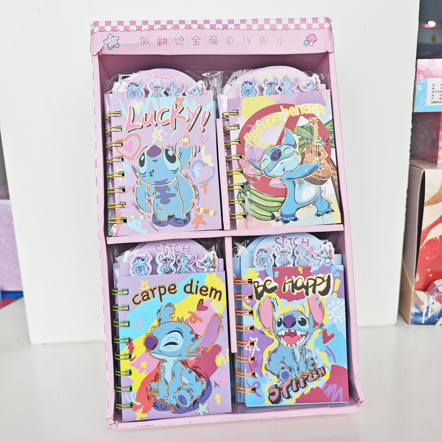 Creativo nuevo libro de círculo de línea Stitch de dibujos animados de alto valor Stitch libro de cuentas portátil para estudiantes al por mayor