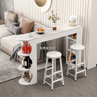Simple Small Home Bar Table Living Room Entrance Sofa Side Table Restaurant Partition Cabinet High-Legged Wall Balcony Window