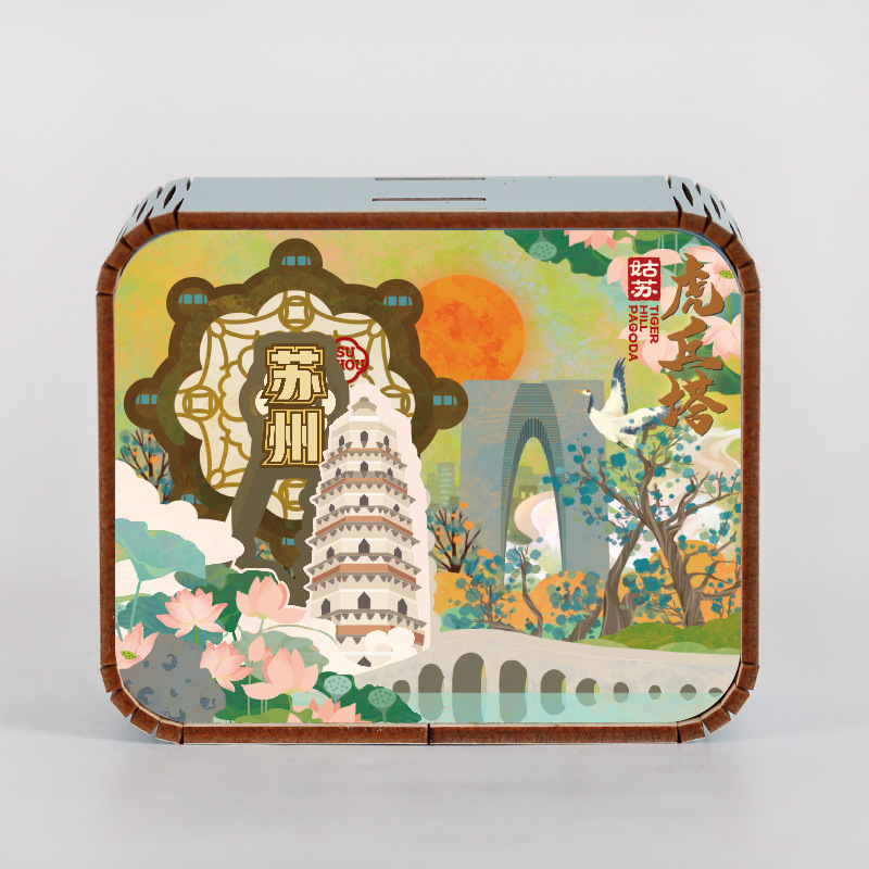 オリジナルアモイ重慶南京西安都市動態オルゴールオルゴールオルゴール観光記念品|undefined