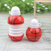 塑料足球折叠水壶 趣味篮球水杯 防漏折叠水杯 礼品水杯 不含BPA